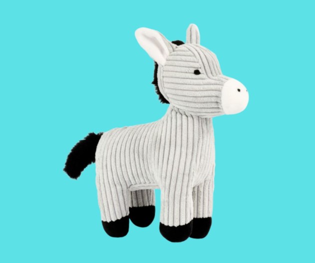 corduroy donkey on blue